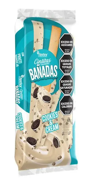 Cintitas Bañadas Crema Cookies Tostex 88g