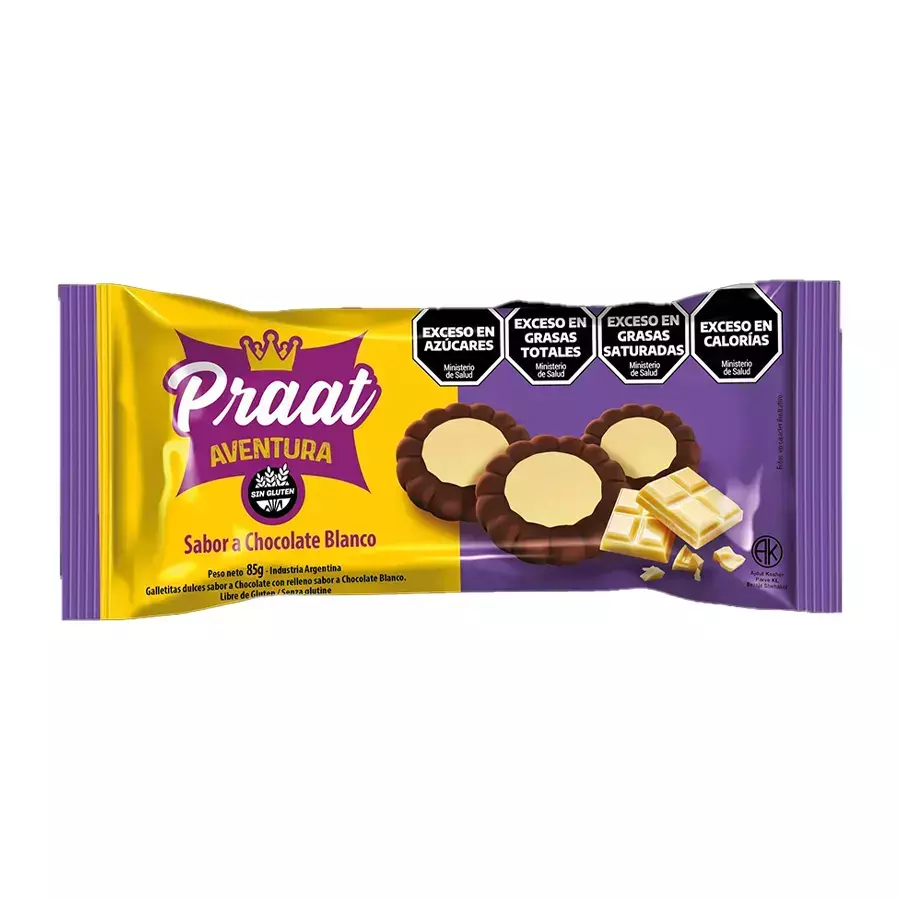 Galletitas Chocolate Blanco Aventura 85g