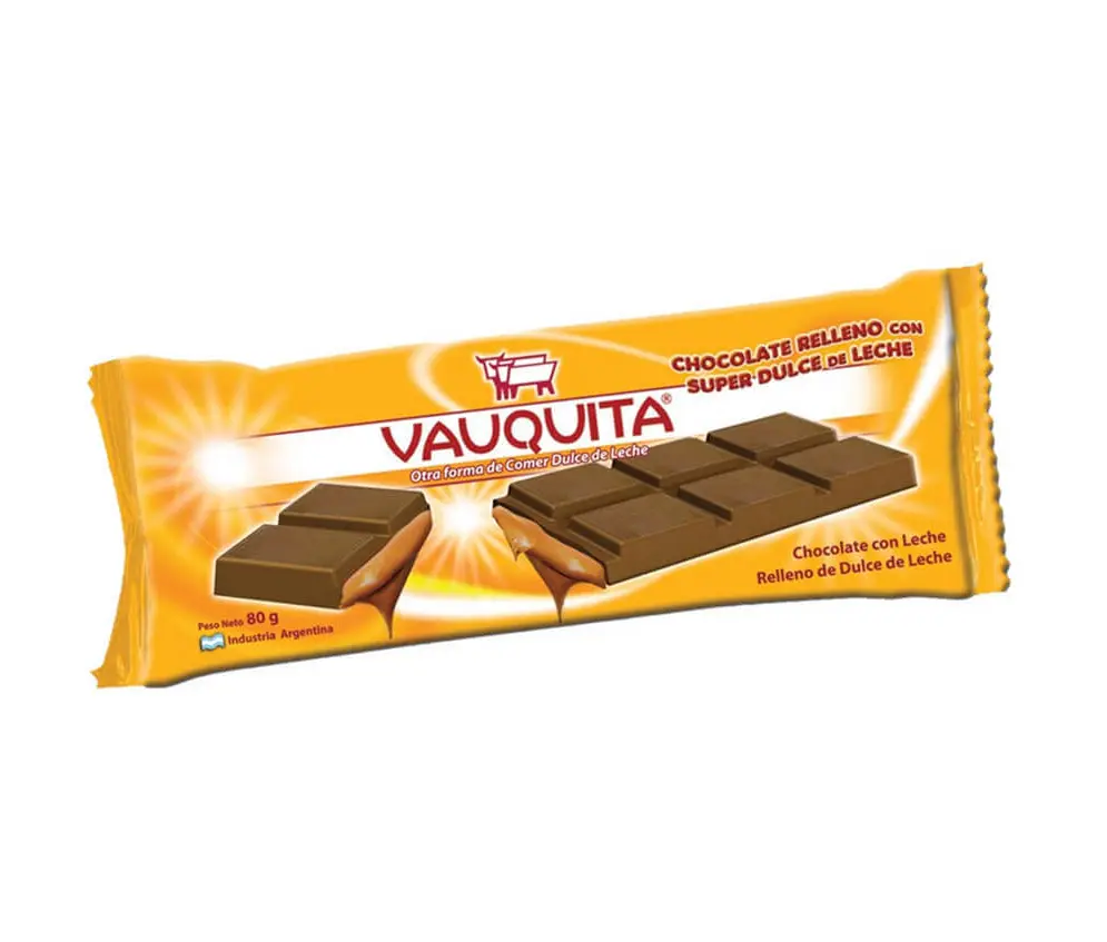 Vauquita Chocolate Relleno Con Super Dulce de Leche 70g