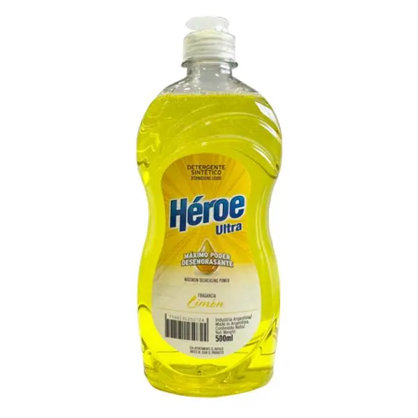 Detergente héroe ultra limón 500cm3