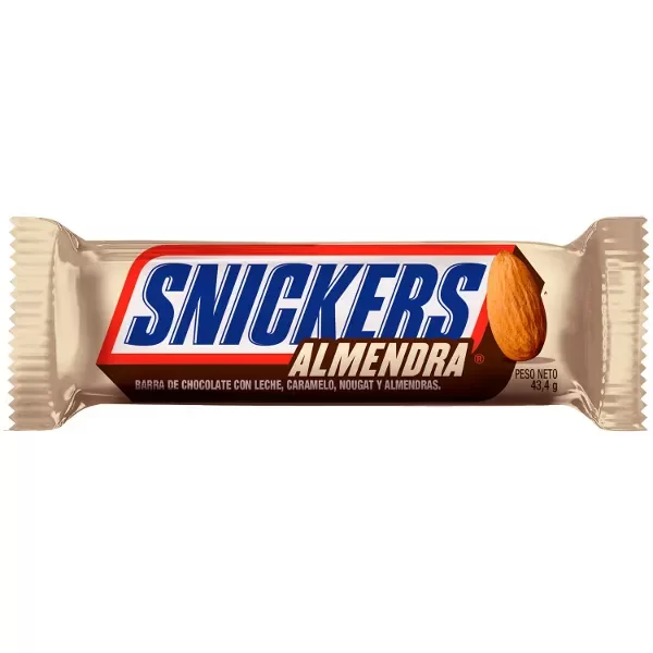 Chocolate snickers con almendra
