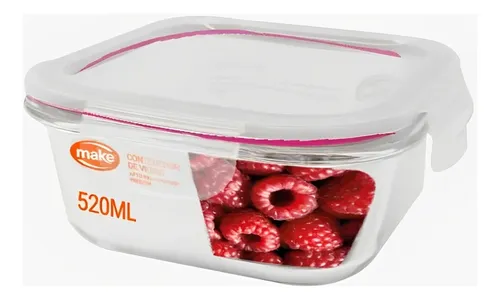 Contendor de Vidrio Cuadrado 520ml make