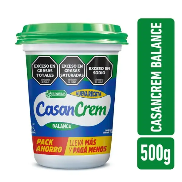 Queso crema casancrem balance 500grs
