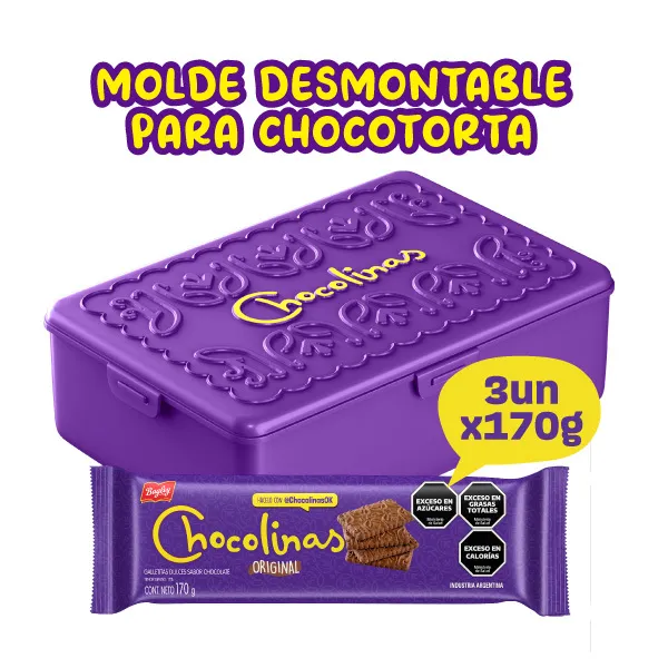 Molde Desmontable para Chocotorta con Chocolinas