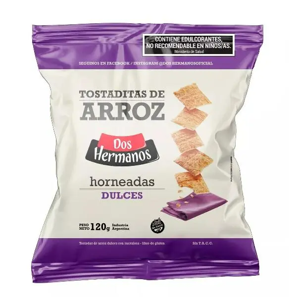 Tostaditas de arroz dos hermanos dulce 120grs