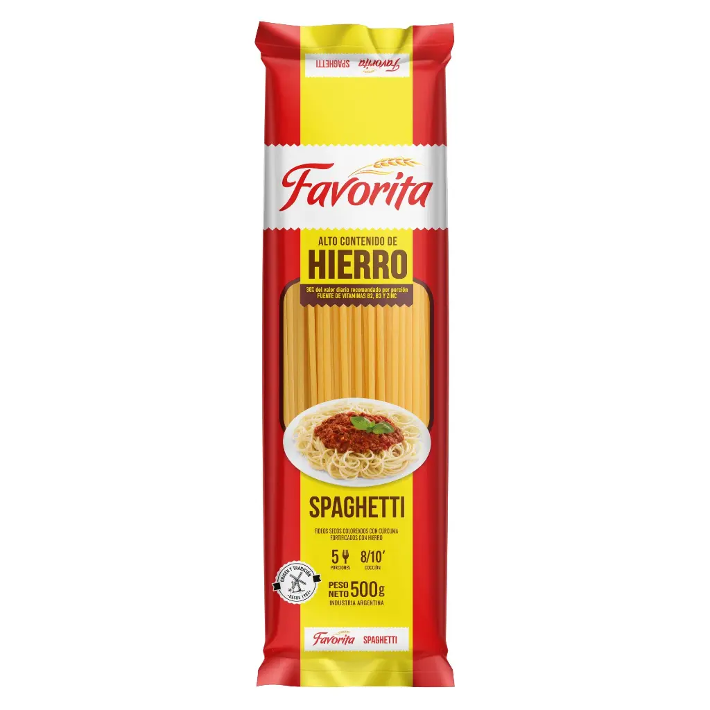 Fideos Spaghetti Favorita x 500g