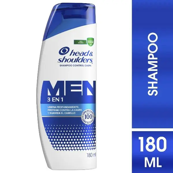 Shampoo anticaspa head & shoulders men 3 en 1 180cm3