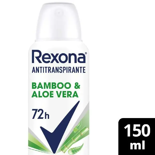 Desodorante antitranspirante rexona bamboo y aloe vera aerosol 150cm3