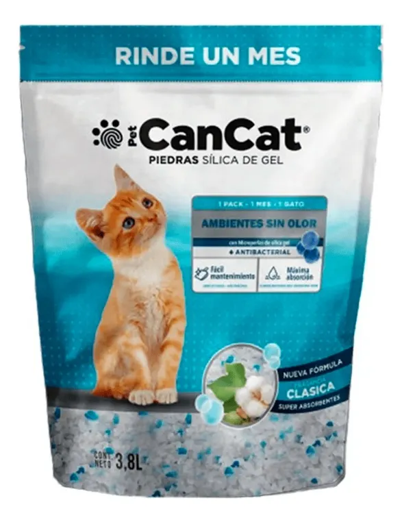 Piedritas Para Gatos Silica Gel Clasica 3,8lts Cancat