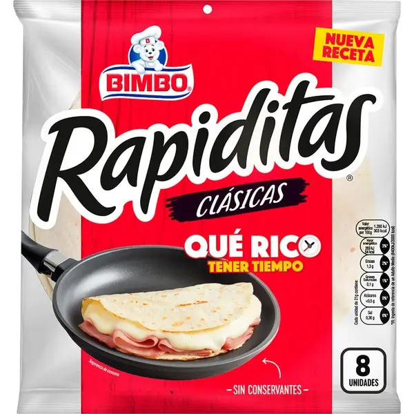 Tortillas Rapiditas Clásicas Bimbo 8 u