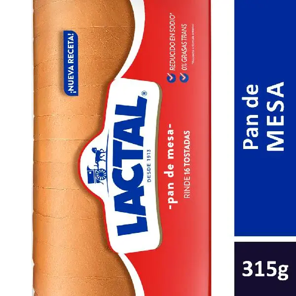 Pan de Molde Blanco Lactal 315 g