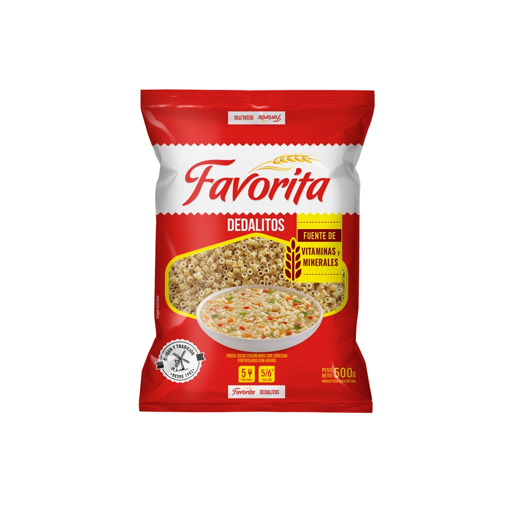 Fideos Dedalitos Favorita 500g