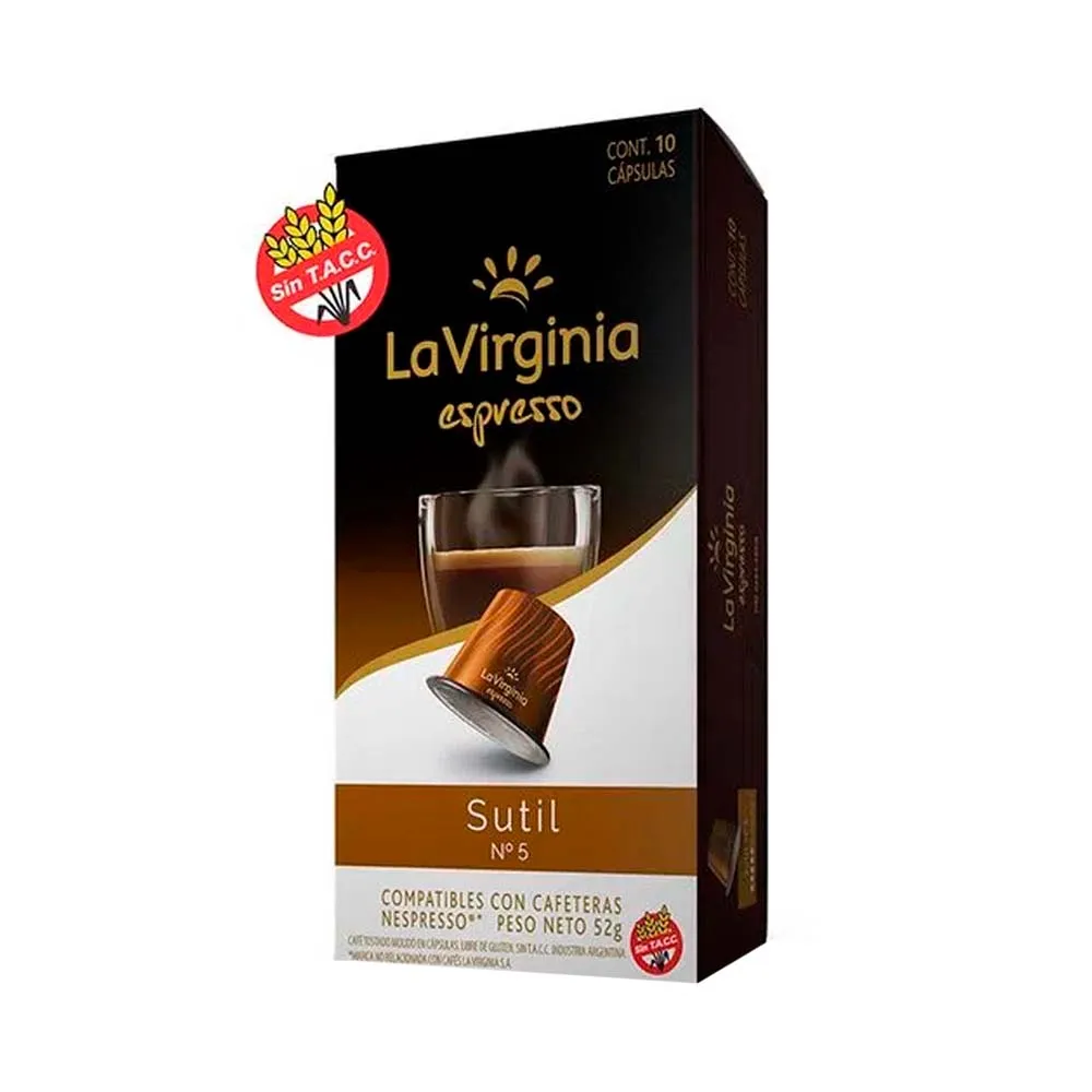 Cafe En Cápsulas Sutil La Virginia 52 Gr