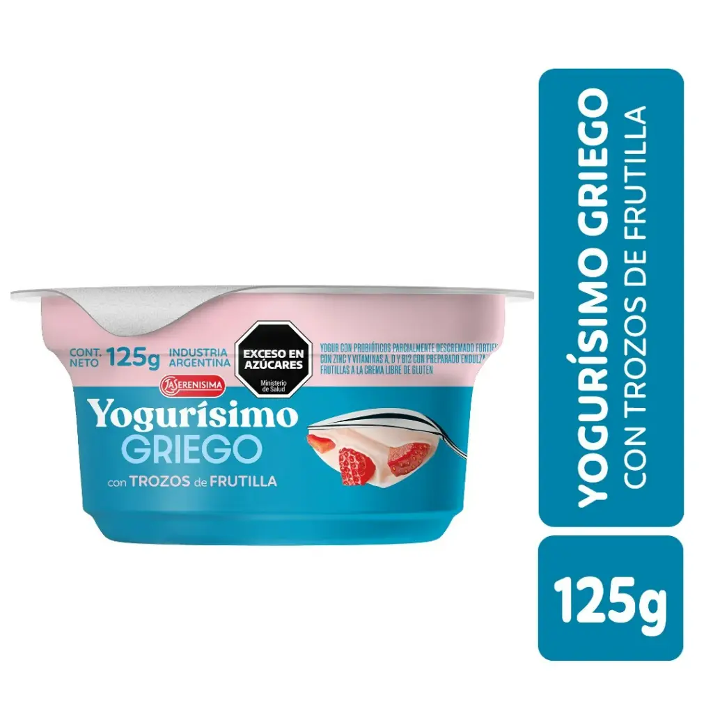 Yogurisimo Trozos Frutilla Griego 125g