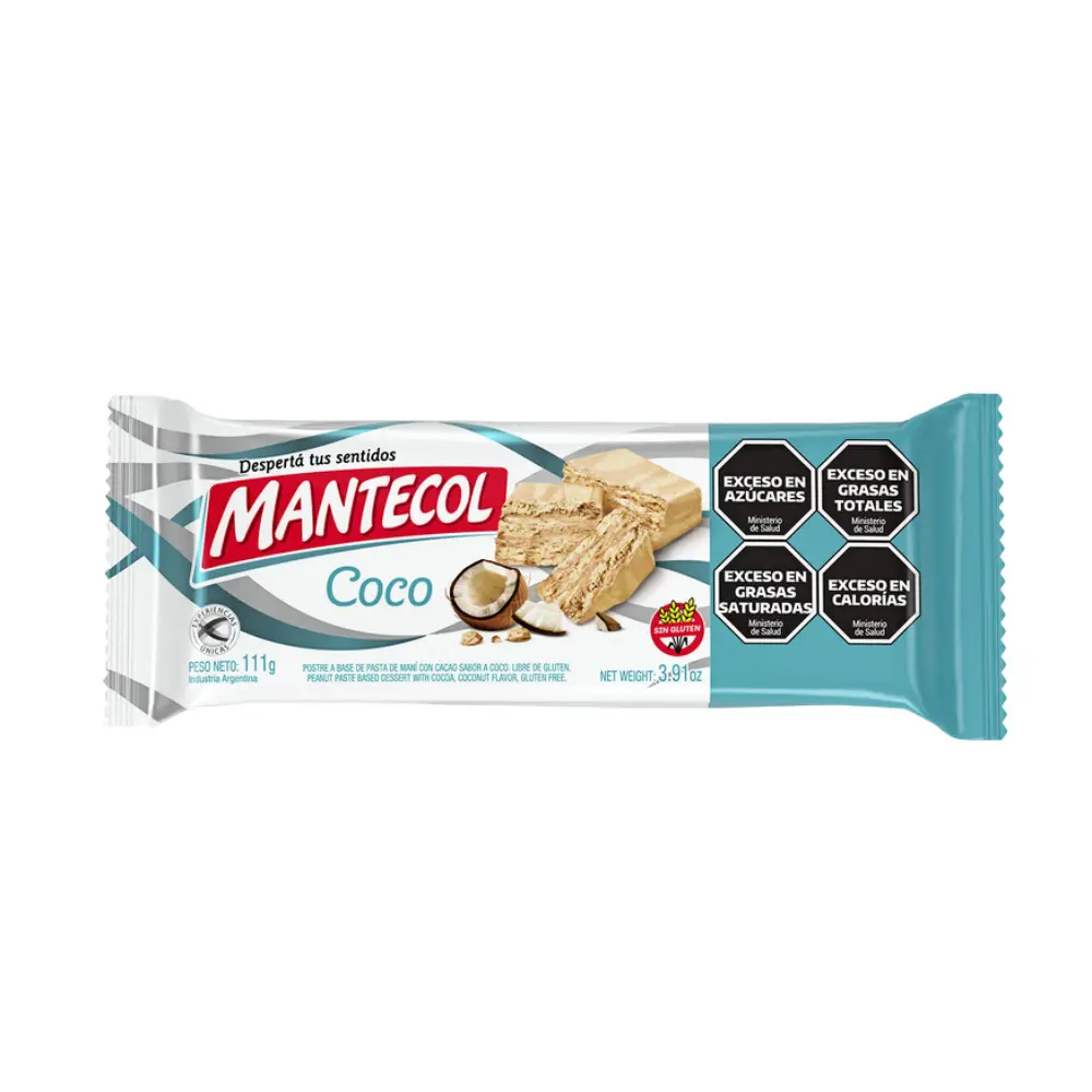 Mantecol Postre de Maní con Cacao Sabor Coco 111 g