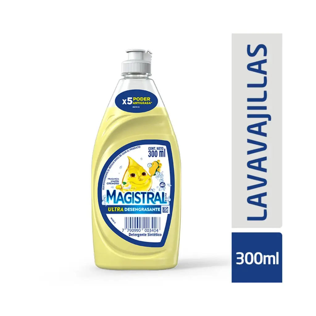 Detergente cremoso Magistral Ultra de limón en botella 300 ml