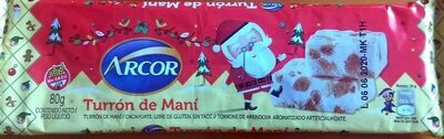Turrón arcor de maní 80grs