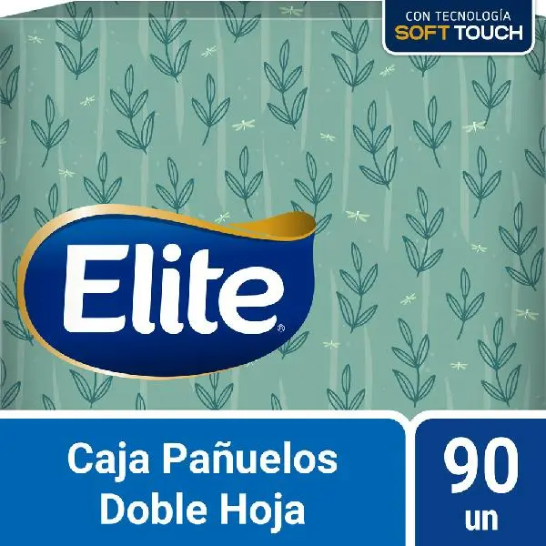 Pañuelos descartables elite caja soft varios diseños 90uni