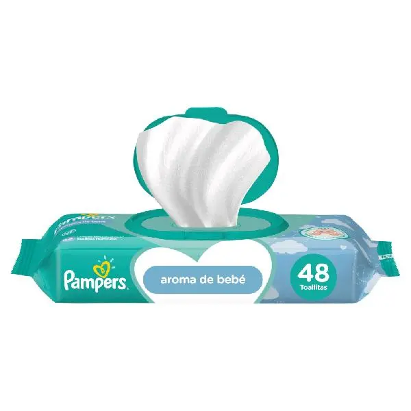 Toallitas húmedas para bebé pampers aroma bebé 48uni