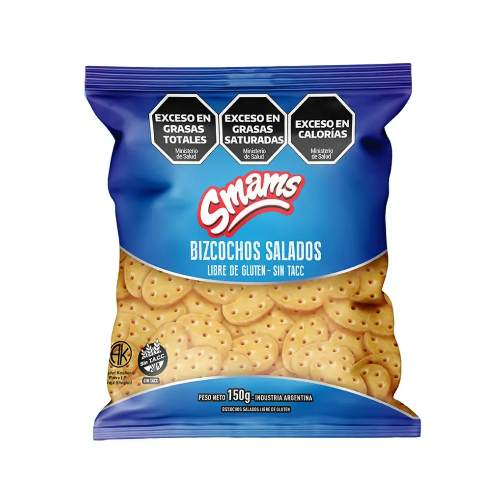 Bizcochos salados sin tacc Smams 150 grs