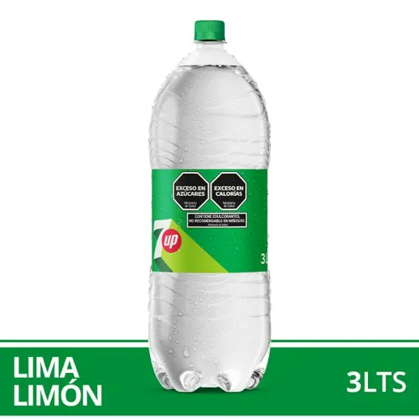 Gaseosa seven up lima limón descartable 3000cm3