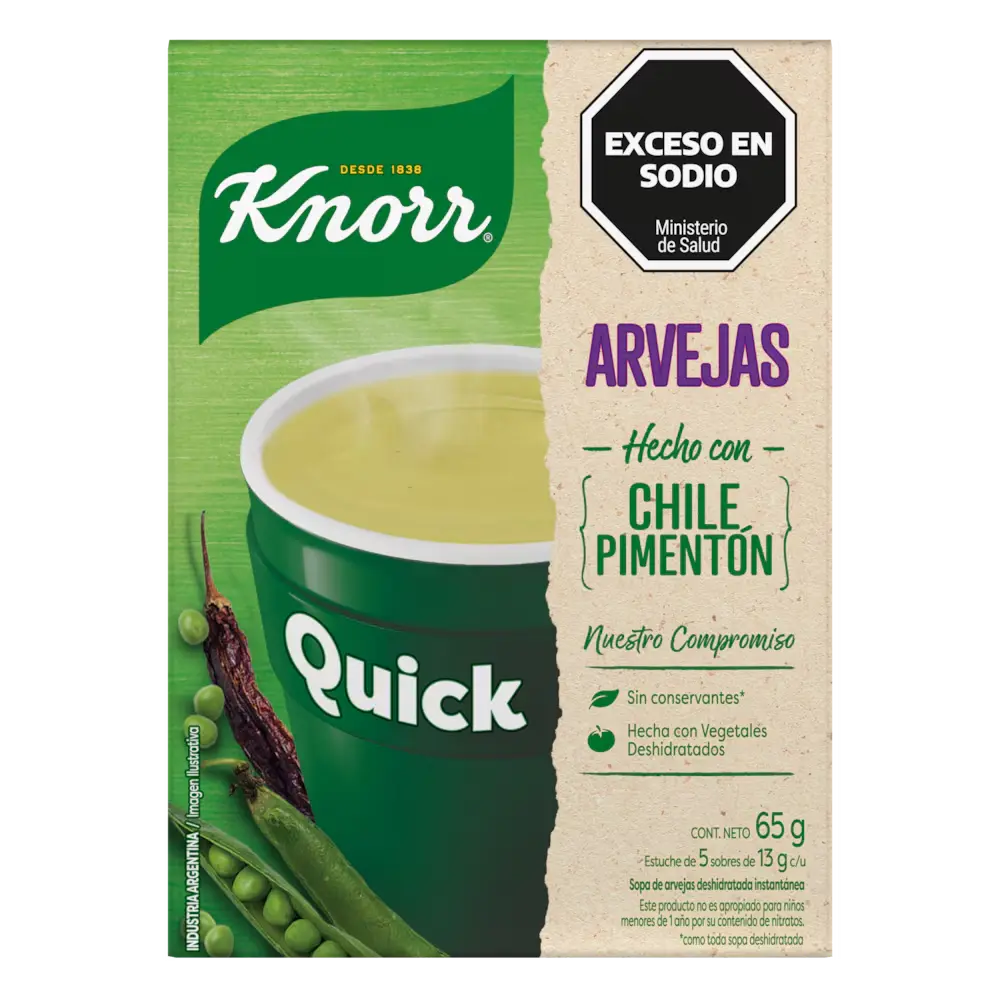 Sopa Quick de Arvejas chile
