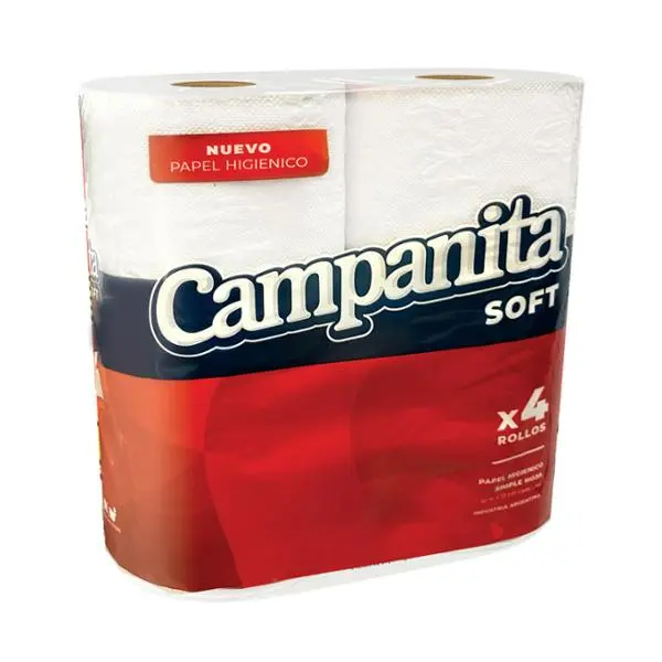 Papel Higienico Soft Simple Hoja Campanita 30 mts