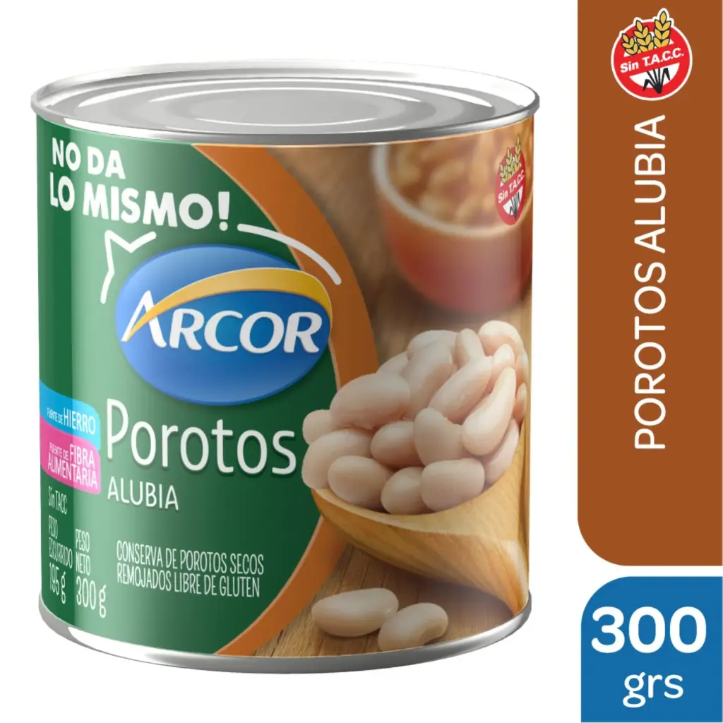 Porotos Arcor en lata 300 g.