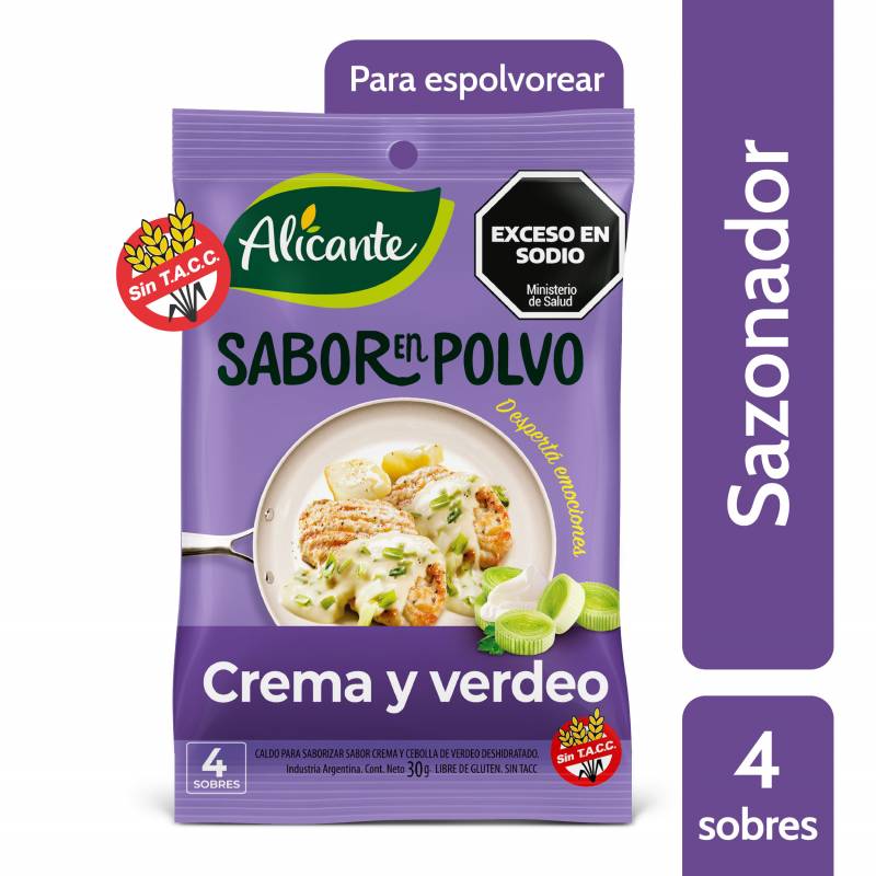 Sabor en Polvo de Crema y Verdeo Alicante 30 g 4 u