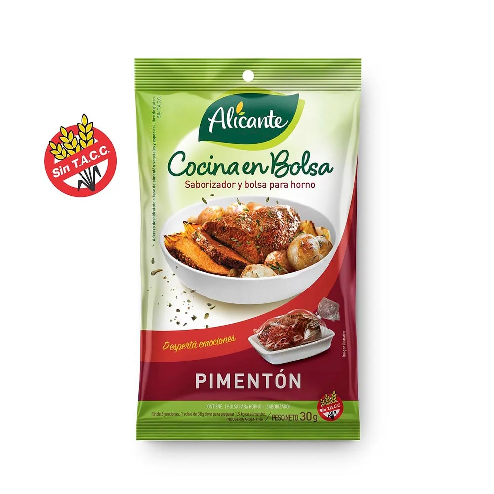 Saborizador y Bolsa para Horno Pimenton Alicante 21 g
