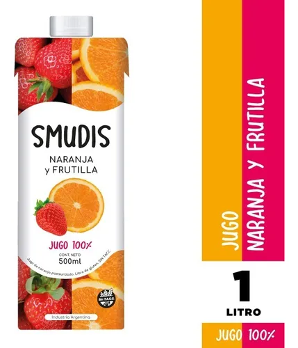 Jugo Frutilla Naranja Smudis 1 L