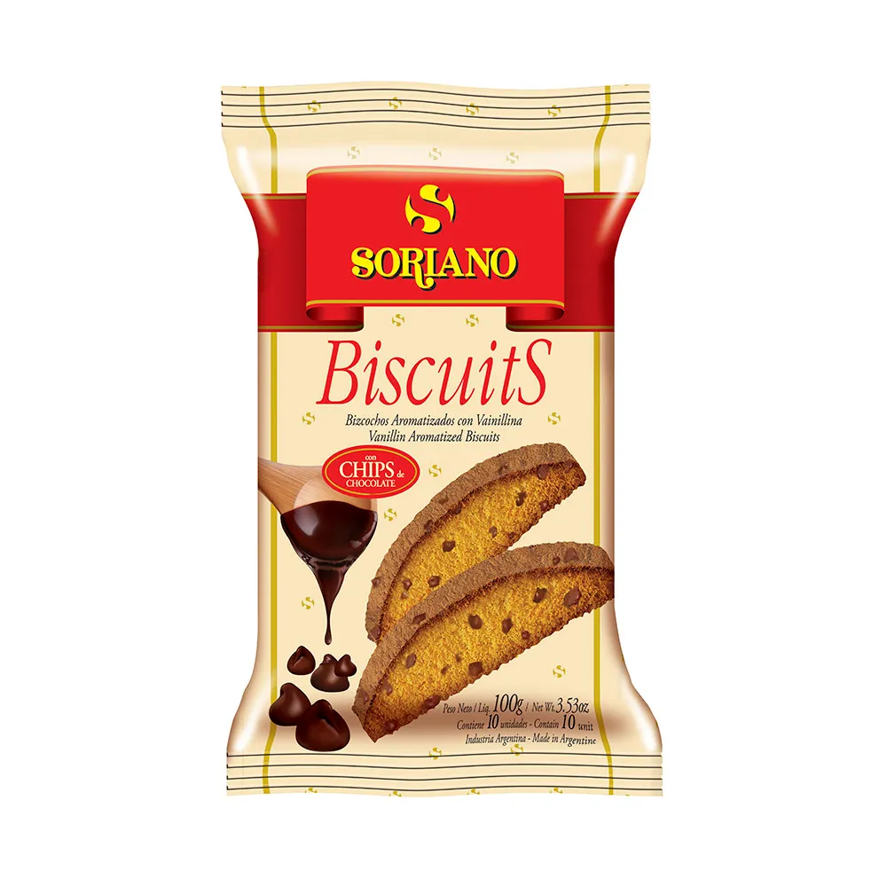 Biscuits Dulces con Chips de Chocolate Soriano 100 g