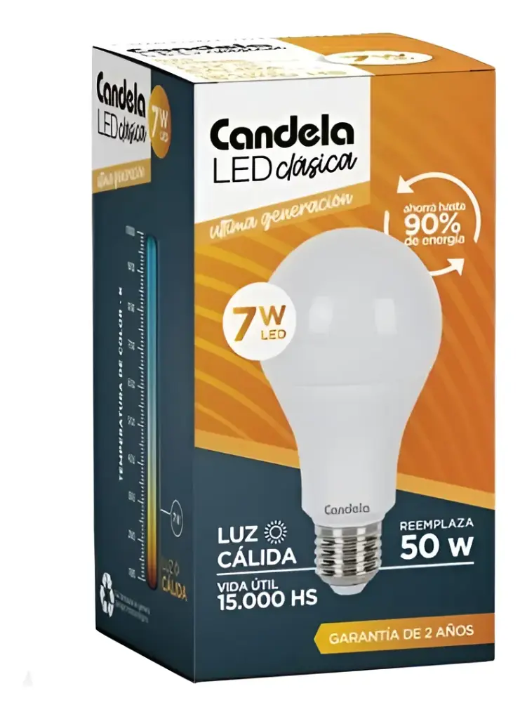 Lampara Led Calida Candela 7 w
