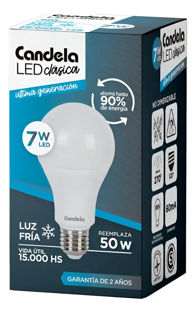 Lampara Led Fria Candela 7 w