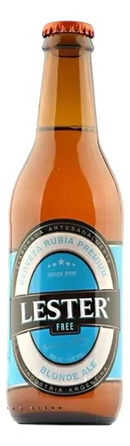 Cerveza Free Blonde Rubia Azul Lester 500 ml