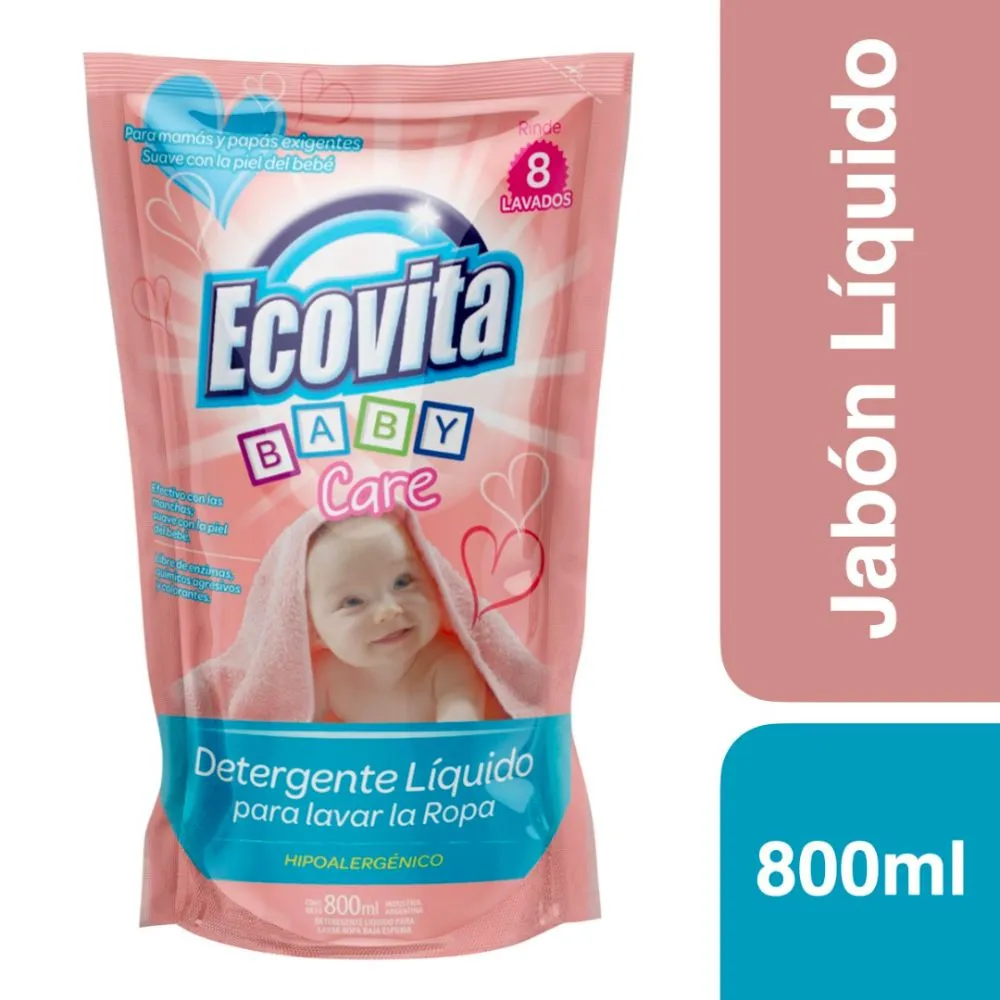 Detergente Ropa Liquido Ecovita Baby 800 ml