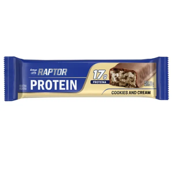 Barra de Proteina Cookies y Cream Raptor 50 g