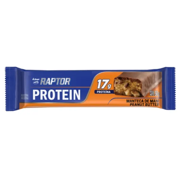 Barra de Proteina Manteca de Mani Raptor 50 g