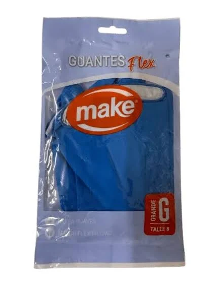 Guantes Flex Azul Make Talle G
