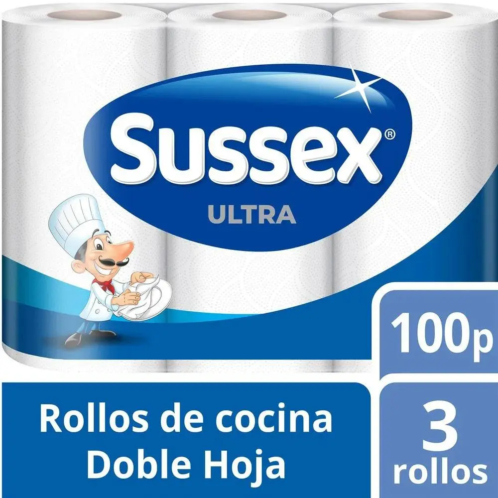 Rollo de Cocina Ultra Sussex Blanaco 300 panos
