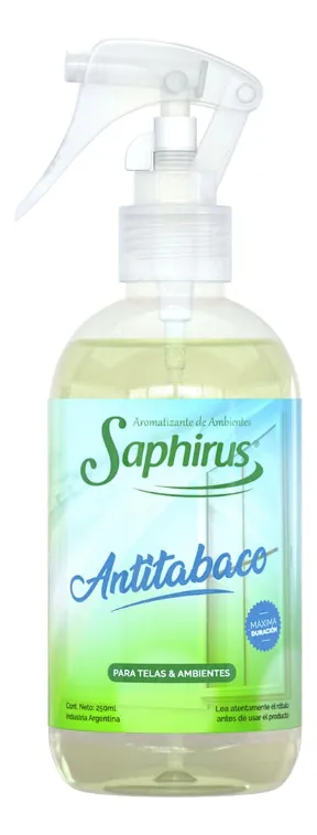 Aromatizante Textil Antitabaco Saphirus 250 ml