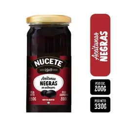 Aceitunas Negras Frasco Nucete 330g