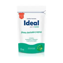 Toallitas húmedas para bebé Aloe ideal 50 u