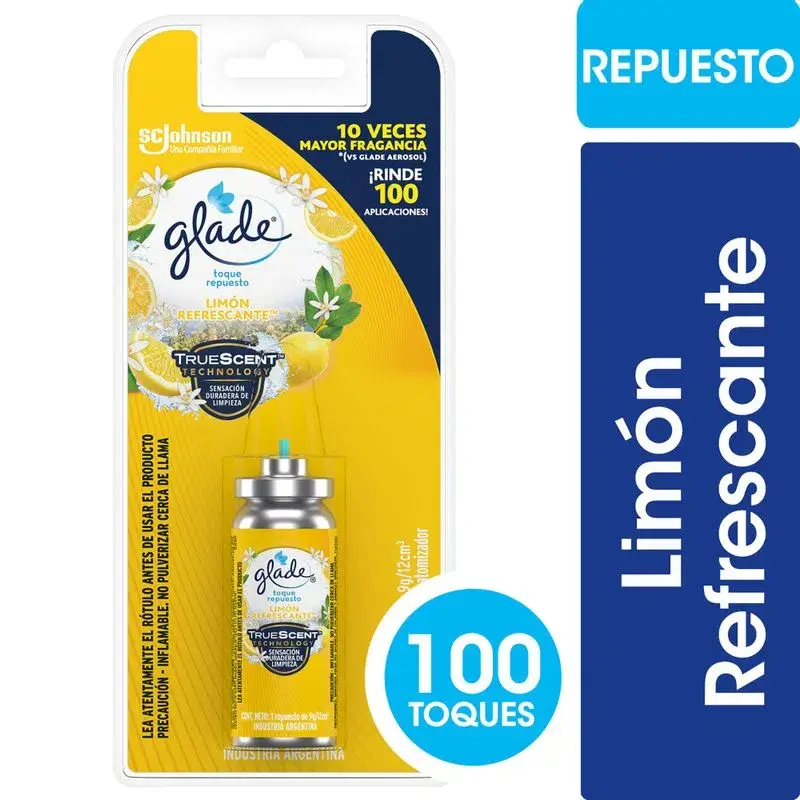 Aromatizante de Ambientes Toque Limon Repuesto Glade 9 g