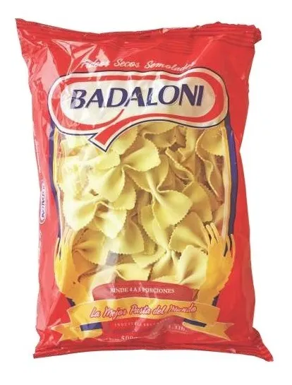 Fideos Secos Moños Amarillos Badaloni Nro 3