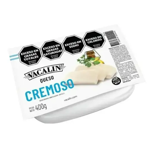 Queso cremoso vacalin trozado envasado 400grs