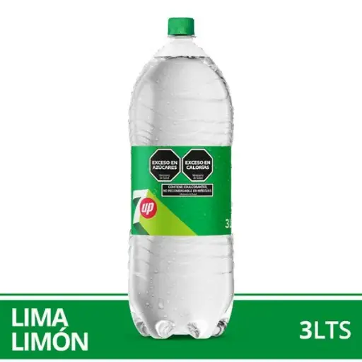 Gaseosa seven up lima limón descartable 3000cm3