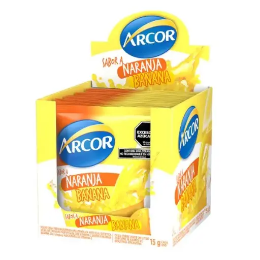 Jugo en Polvo naranja Banana Arcor 15 gr