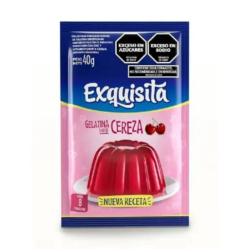 Gelatina en polvo exquisita cereza 40grs