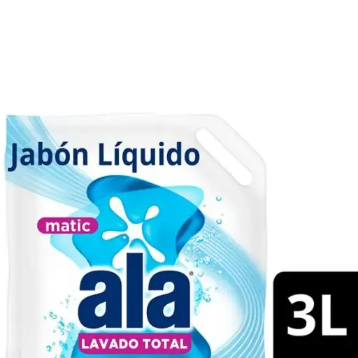 Jabón líquido ala matic máxima blancura 3000cm3